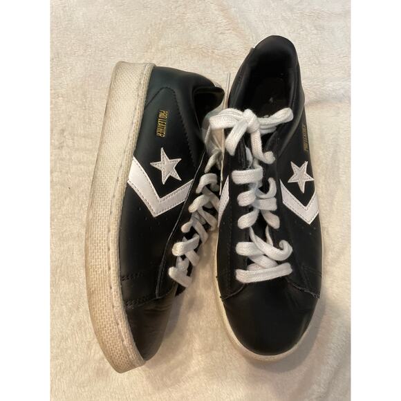 CONVERSE Pro Leather Low Black White Sneakers 167238C Lace Up Unisex M4 W5.5 - Picture 4 of 10